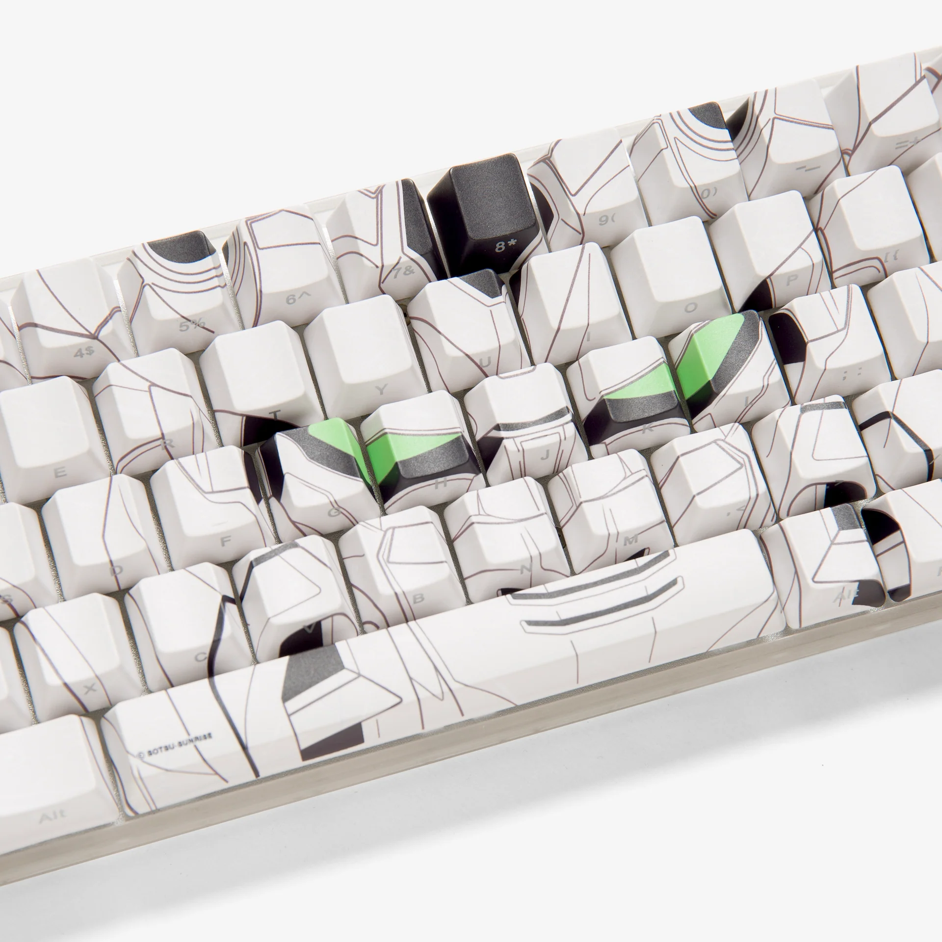 Gundam 68 Keycaps Set - Admiral (White) - Image 4